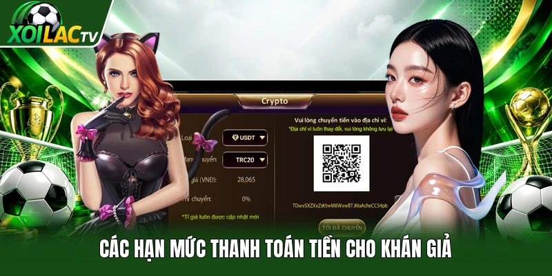 Các hạn mức thanh toán tiền cho khán giả