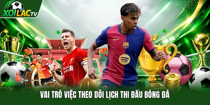 Vai trò việc theo dõi lịch thi đấu bóng đá